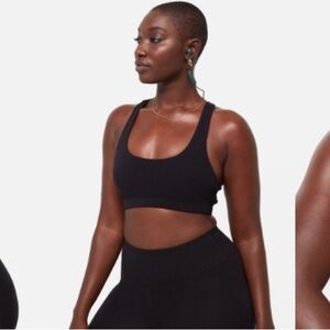 MATE The Label Organic Stretch Sports Bra - Jet Black